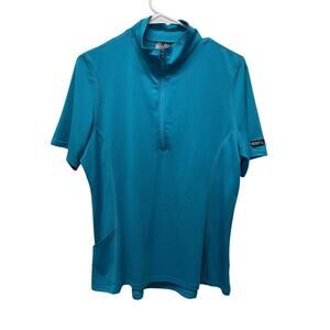 Kerrits Women's breeze Ice Fil short sleeve riding shirt blue size large